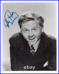 MICKEY ROONEY Signed In Person 10x8 Photo BREAKFAST AT TIFFANYS COA