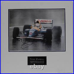 MOUNTED Nigel Mansell Original Hand Signed Autograph In Person 16X12 Photo