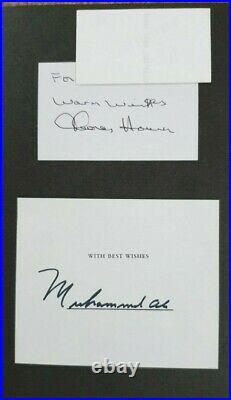 MUHAMMAD ALI His Life Times Book Plate Signed by Muhammad Ali Hardcover Book