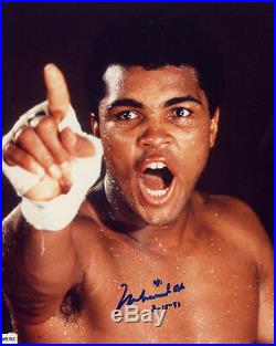 MUHAMMAD ALI Signed Autographed COLOR PHOTO 8X10 IN PERSON WithPROOF DATED 93 RARE