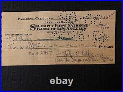 Madge Blake Autograph Signed Cancelled Personal Check Aunt Harriet Batman 1966
