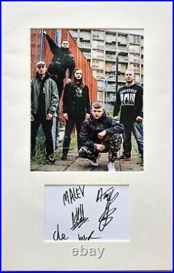 Maleviolence HAND SIGNED Themed mounted autographS with cert 18 x 12 NEW