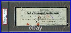 Mar 1928 Franklin D. Roosevelt Fdr Hand Signed Bank Personal Check Auto Psa/dna