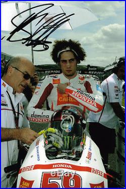 Marco Simoncelli IN PERSON SIGNED Autograph MotoGP 12x8 Photo AFTAL Dealer COA