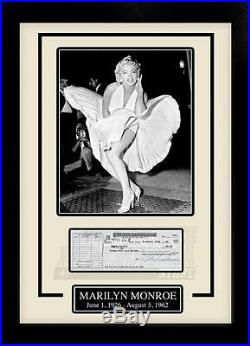 Marilyn Monroe Facsimile Signed Autographed Personal Check Framed 8x10 Display