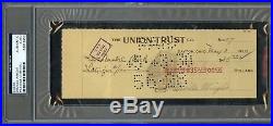 May 1930 Orville Wright Brothers Trust Bank Signed Personal Check Auto Psa/dna
