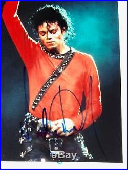 Michael Jackson In-Person Signed 8x10 Autographed Concert Photo JSA Z70819