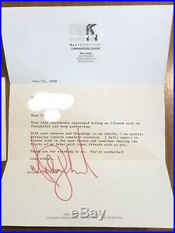 Michael Jackson Signed Personal Letter Of Thanks And Envelope MJJ 1990