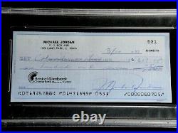 Michael Jordan Signed 1989 Personal Check Psa/dna Certified Rare! Autograph Auto