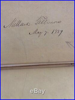 Millard Fillmore Hand Signed Book From His Personal Library 1839 Provenance
