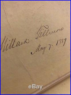 Millard Fillmore Hand Signed Book From His Personal Library 1839 Provenance