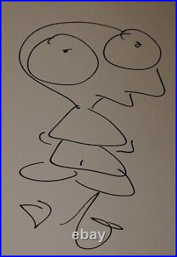 Moby Authentic Original Hand Drawn Signed Cartoon Drawing In Person Uacc Dealer