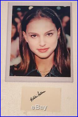 Natalie Portman signed in person index card /w 8x10 photo