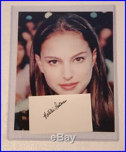 Natalie Portman signed in person index card /w 8x10 photo