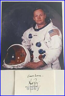 Neil Armstrong Apollo 11 Original Hand Signed Autograph w Personal Provenance
