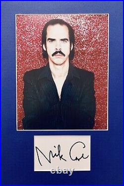Nick Cave HAND SIGNED 6x4 White Card & 12x8 Photograph IN PERSON COA Bad Seeds