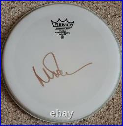 Nick Mason'Pink Floyd', hand signed in person 10 remo drum skin