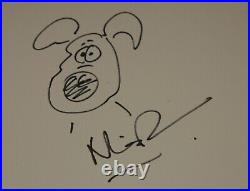 Nick Park Authentic Signed Gromit Sketch Aardman Obtained In Person Uacc Dealer