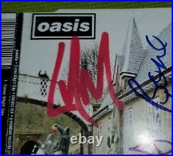 OASIS signed cd SOME MIGHT SAY in person Autograph proof by 4 original 1995 rare