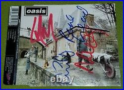 OASIS signed cd SOME MIGHT SAY in person Autograph proof by 4 original 1995 rare