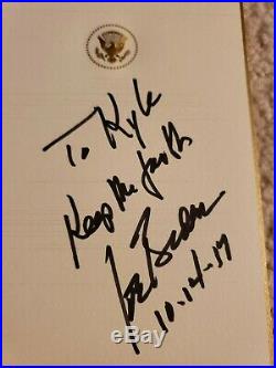 ONE-OF-KIND Obama Personal President Seal Note Card signed by Joe Biden
