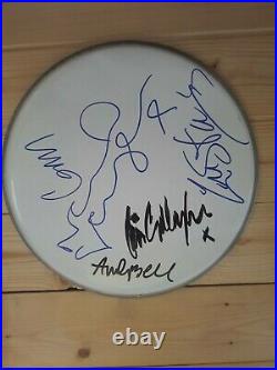 Oasis Stunning Signed In Person Autographed Drumhead Authentic Signed