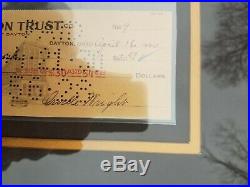 Orville Wright Brothers Trust Bank Signed Personal Check Autograph
