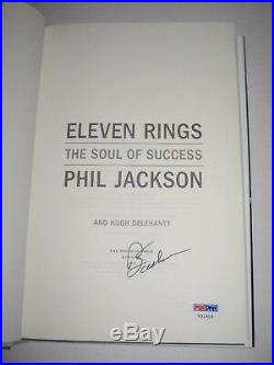 PHIL JACKSON Signed ELEVEN RINGS The Soul of Success Hardcover Book with PSA COA
