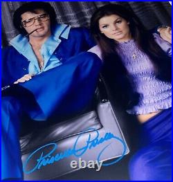 PRISCILLA PRESLEY Signed ELVIS 16x20 METALLIC Photo IN PERSON Autograph JSA COA