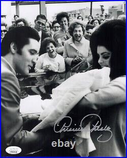 PRISCILLA PRESLEY Signed ELVIS WEDDING 8x10 Photo IN PERSON Autograph JSA COA