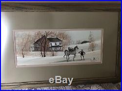 P BUCKLEY MOSS SIGNED & AUTOGRAPHED, FRAMED Farmers Ride 1990 LIMITED EDITION