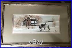 P BUCKLEY MOSS SIGNED & AUTOGRAPHED, FRAMED Farmers Ride 1990 LIMITED EDITION