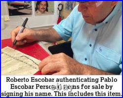 Pablo Escobar Letter Signature Autograph Personal Item With COA