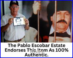 Pablo Escobar Letter Signature Autograph Personal Item With COA