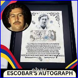 Pablo Escobar Signature Autograph Personal Item With COA