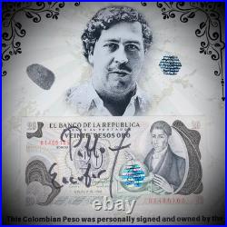 Pablo Escobar Signature Autograph Personal Item With COA