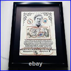 Pablo Escobar Signature Autograph Personal Item With COA