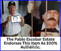 Pablo Escobar Signature Autograph Personal Item With COA