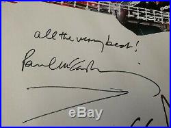 Paul Mccartney Signed Autographed Canvas In Person Tracks Authenticated Beatles