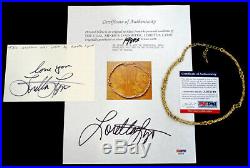 Personal LORETTA LYNN Concert Worn NECKLACE with SIGNED AUTOGRAPH & PSA/DNA COA