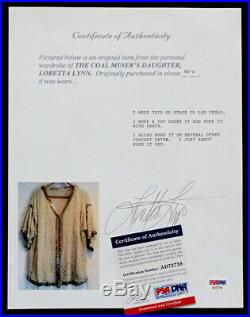 Personal LORETTA LYNN Signed STAGE WORN Beaded Top with LL AUTOGRAPH & PSA/DNA COA