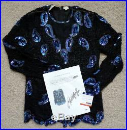 Personal LORETTA LYNN Signed STAGE WORN Sequin Top with LL AUTOGRAPH & PSA/DNA COA