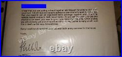 Phil Collins HAND SIGNED PERSONAL LETTER ADVICE TO BAND & SIGNED 10x8 Genesis 96