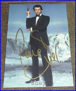 Pierce Brosnan Authentic Signed James Bond Postcard In Person Uacc Dealer
