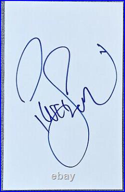 Pierce Brosnan Signed In Person 5x8 Index Card Authentic, James Bond