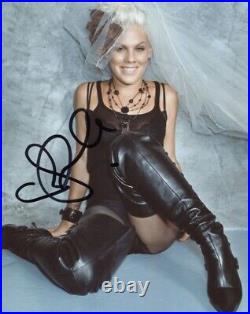 Pink (American Singer) Alecia Signed 8 x 10 Photo Genuine In Person + COA