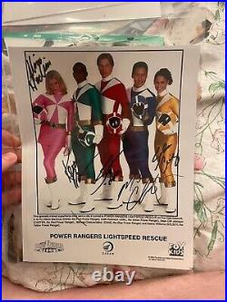 Power Rangers Lightspeed Rescue Signed By 5 Actors In Person Real