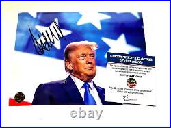 President DONALD TRUMP Signed 7x5 inch Authentic Original Autograph with COA