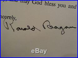 President Ronald Reagan Typed Letter Signed on Personal Letterhead- Full PSA LOA
