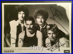 QUEEN (Brian, John + Roger) IN PERSON AUTOGRAPHS / signed photo